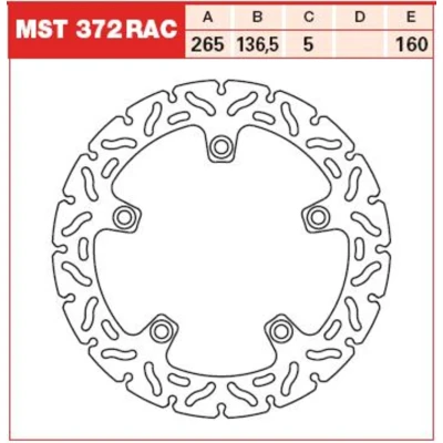 Immagine di TRW MST372RAC Disco freno 265 5