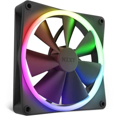 Immagine di NZXT F140 RGB Fans RF R14SF B1 Personalizzazione avanzata dell&#039;illuminazione Raffreddamento silenzioso Singola (ventola E controller NECESSARI NON INCLUSI) Ventola da 140 mm Nero