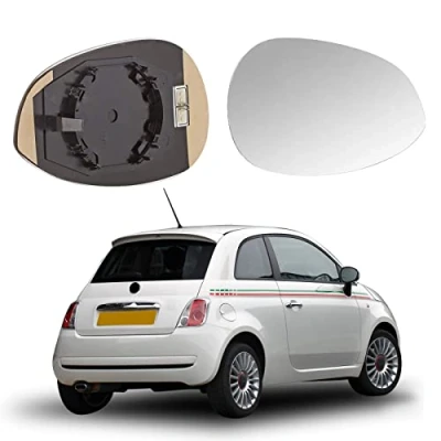 Immagine di Verre de Rétroviseur Remplacement pour Hatchback/500 C/Punto GRANDE PUNTO/EVO, Extérieur Réglable Adapté, Recul Miroir (Droite)