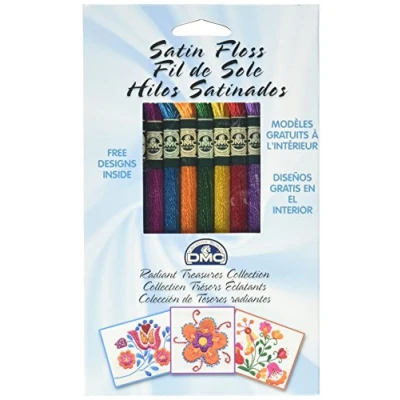 Immagine di DMC 1008FPK1 Filo di raso lucido con tesori radianti, colori assortiti, 8,7 m