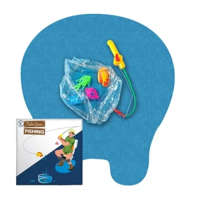 Immagine di Gioco di Pesca Toilette Set Completo per WC/WC qualità Premium da 1 Mat Canna 4 Pesci magnetici Mini Acquario OriginalCup®