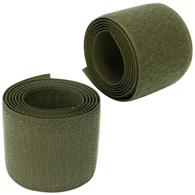 Immagine di Aerzetix C66005 Nastro/rotolo di scratch 50mm 1 metro auto aggrappante organizer/fermacavo striscia aggancio sacchetto indumento cinghia colore: verde cedro in poliammide e poliestere