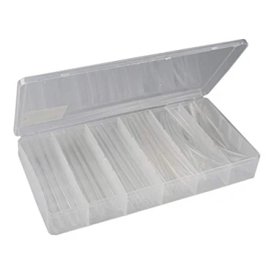 Immagine di ChiliTec Assortimento di Tubi termoretraibili, 100 Pezzi, Tasso restringimento 2:1, Lunghezza 10 cm, 6 Misure, Trasparente