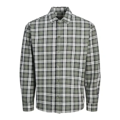 Immagine di JACK &amp; JONES Jcocollective Zac Check Overshirt LS Camicia a Maniche Lunghe, Agave Green, XXL Uomo