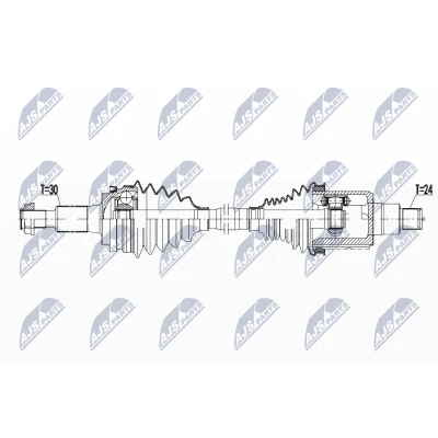 Immagine di NTY NPW PS 006 Albero motore / Semiasse Assale anteriore Dx 667