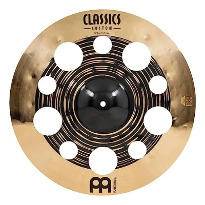 Immagine di Meinl Cymbals Classics Custom Dual Piatto Trash Crash 18 pollici (45,72cm) per Batteria Bronzo B12, Finitura Scura e Brillante Prodotto in Germania (CC18DUTRC)