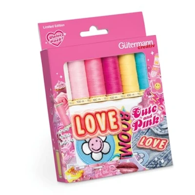 Immagine di Gütermann Set di Filati, Poliestere, Multicolore, 100m, 6 unità