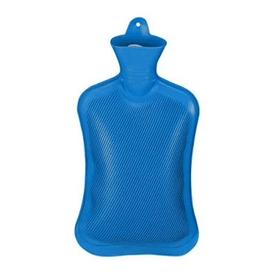 Immagine di Relaxdays Borsa dell’Acqua Calda, Scaldaletto Resistente, Boule Contenitore da 2 L, Gomma Naturale Inodore, Blu