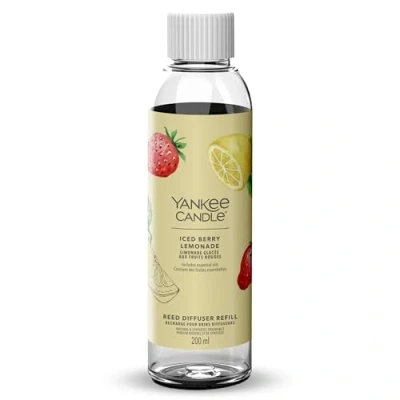 Immagine di Yankee Candle Signature Diffusore a bastoncini Ricarica Iced Berry Lemonade 200 ml Fino 20 settimane di fragranza Un regalo perfetto per una donna
