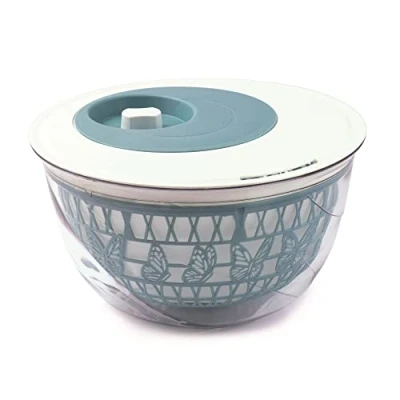 Immagine di Snips Centrifuga Scola Insalata Madame Butterfly 4 LTColore Bianco e Azzurro Made in ItalyBpa Free