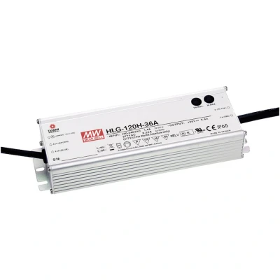 Immagine di Mean Well HLG 120H 24A Driver per LED, Trasformatore LED Tensione costante, Corrente costante 120 W 5 A 24 V/DC Circuito PFC, Protezione sovraccarico,