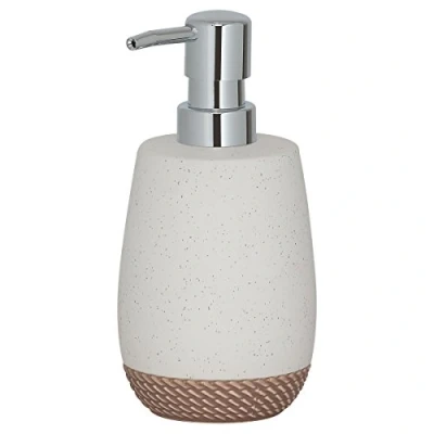 Immagine di Sealskin Braid Dispenser per Sapone Liquido, Ceramica, Sabbia, 8,3 x 16,5 cm
