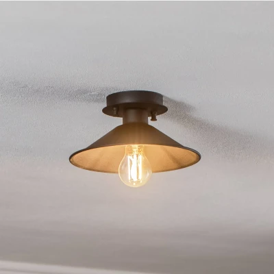 Immagine di Lampada da Soffitto Hatilde D24cm Metallo Nero Menzzo