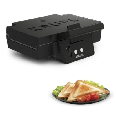 Immagine di Krups FDK451 F DK4 51 SANDWICHERA 850 W, Plastica Lega di Acciaio, Argento
