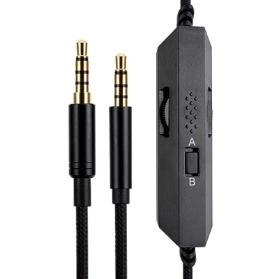 Immagine di G PRO X G233 G433 cavo di ricambio compatibile con Logitech Gaming, disattivazione in linea, controllo volume microfono, prolunga audio per cuffie