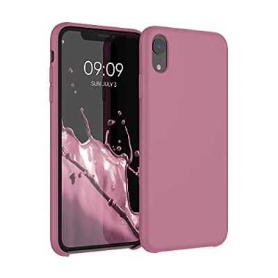 Immagine di kwmobile Cover per Apple iPhone XR Custodia Back Case Smartphone in Silicone TPU Protezione Gommata rosa scuro
