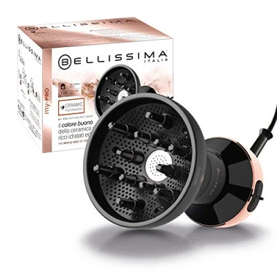 Immagine di Bellissima Imetec My Pro Diffon Ceramic, Diffusore ad Aria Calda per Capelli Ricci, Tecnologia Ceramica, 700 W, 2 Combinazioni Aria/Temperatura, Asciugatura Delicata Senza Effetto Crespo