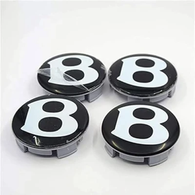 Immagine di 4 Pezzi Auto Tappi Coprimozzo, per Bentley Continental GT/Speeding 69mm Ruota Centro Coprimozzi Resistente Adatto All&#039;usura Coprimozzo