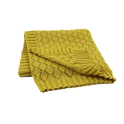 Immagine di Odot Coperta Bimbo in Maglia per Bambino, Soffice Dormire di Unisex Neonato Morbida Swaddle Perfetta Culla, Carrozzina, Lettino (80x100cm,Giallo)