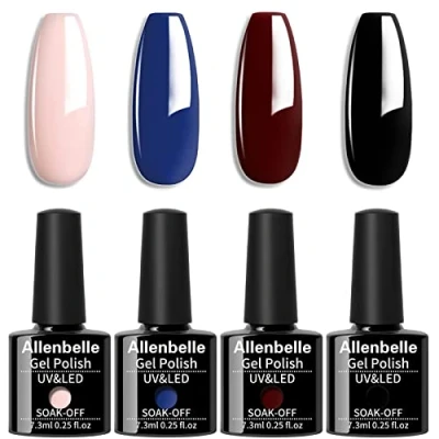 Immagine di Allenbelle Smalto Semipermante Per Unghie Kit In Gel UV LED Smalti Semipermanenti Nail Polish