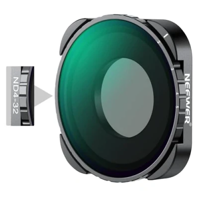 Immagine di Neewer filtro variabile ND4 ND32 compatibile con GoPro 9 10 11 12, ND 2 5 stop vetro ottico HD multistrato e telaio sottile, senza motivo X