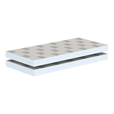 Immagine di LUX ELEMENTS Pannello da costruzione pronto per piastrellare, 125 x 60 cm, 2 pezzi, 80 mm, in polistirene espanso con rivestimento speciale, resistente alla muffa