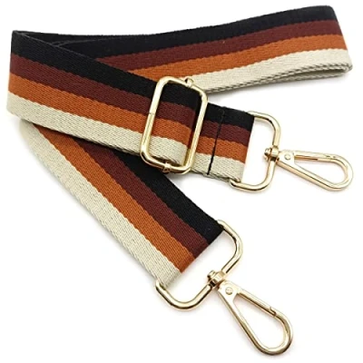 Immagine di Tracolla per Borse Donna Colorato Cinghia Della Borsa Larga Marrone, Regolabile con Gold Moschettone, Durevole Crossbody Borsa, Borsetta, Chitarra DIY Spalla Accessori Ragazze, 004