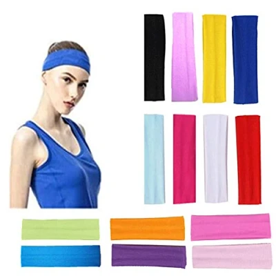 Immagine di 14pcs Fasce per Capelli Fascia ElasticaYoga Sport Elastica Fitness Colore Misto Adatto Adolescenti, Ragazze,Bambina, Donna e Uomini(14 Colori).