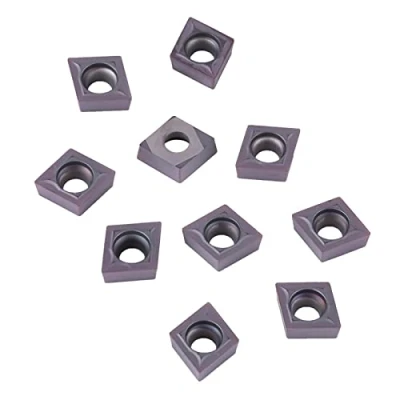 Immagine di 10Pz Forma Diamante CNC con Inserto di Carburo Fresa Indicizzabili Tornio Fresatura Inserti Tornitura Strumenti Scatola CCMT09T304 VP15TF per Acciaio (Bronzo Viola)