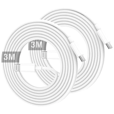 Immagine di ZMHPJQ 3m iPhone Cavo Caricatore USB C [Certificato MFI] 2pack cavetto di ricarica veloce tipo to lightning fast charger Cavi