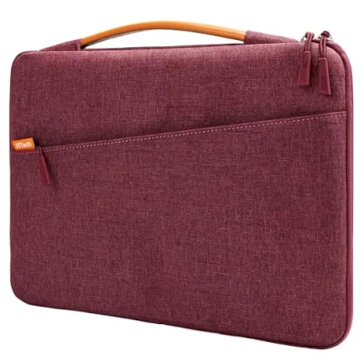 Immagine di JETech Custodia Laptop per 13,3 Pollici MacBook Air/Pro, 14 Pro (M4 / M3 M2 M1, 2021 2024), Borsa con Maniglia e Tasca Portatili (Rosso)