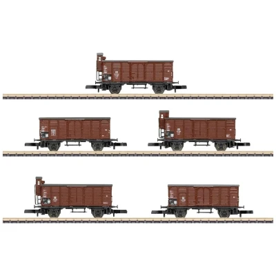 Immagine di Kit di 5 vagoni merci Z G 10 della DB Märklin 86605