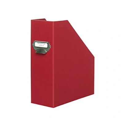 Immagine di Rössler 1318452361 S.O.H.O. Cartella stand up per DIN A4, con maniglia ed etichetta inseribile, 11,5 x 26 31,5 cm, rosso, 1 pezzo