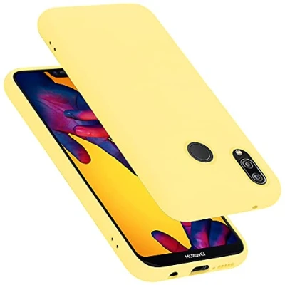 Immagine di Cadorabo Custodia compatibile con Huawei P20 LITE/NOVA 3E in LIQUID GIALLO Morbida Cover Protettiva Sottile di Silicone TPU Bordo Protezione Ultra Slim Case Antiurto Gel Back Bumper Guscio