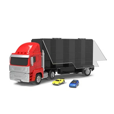 Immagine di Driven Turbocharge 50 cm Camion Furgone con 2 Auto ritirate da Corsa deposito Giocattolo collezionista per Bambini dai 3 Anni in su