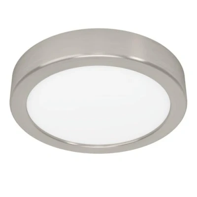 Immagine di Eglo Fueva 6 Plafoniera a LED, rotonda, lampada da soffitto in metallo colore argento e plastica bianca, luce bianca calda fredda, IP44, diametro 16,5 cm
