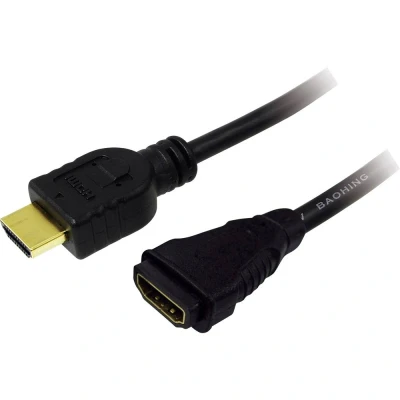 Immagine di LogiLink HDMI Prolunga Spina A, Presa A 2.00 m Nero CH0056 UHD 4K; Cavo