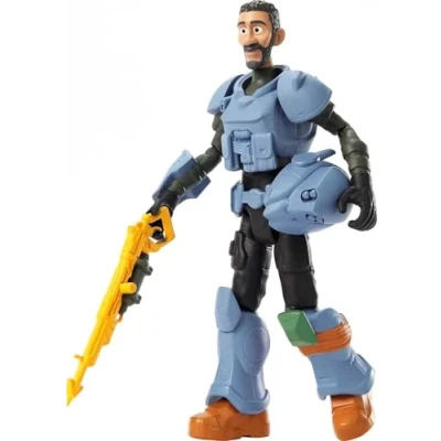 Immagine di Buzz Lightyear La vera storia di Jr. Zap Patrol Mo Morrison Action Figure autentica in scala da 12,7 cm, 10 articolazioni mobili, sparatutto e casco, per Bambini 4+ Anni, HHJ83