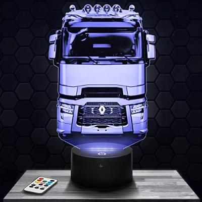 Immagine di Lampada da comodino, Luce notturna tattile Camion Truck illusione 3D LED, idea regalo di Natale per ragazzi e ragazze notte bambini o adulti TOP