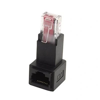 Immagine di CY 90 gradi verso il basso angolato 8P8C FTP STP UTP Cat 5e maschio a femmina Lan Ethernet Adattatore di estensione rete