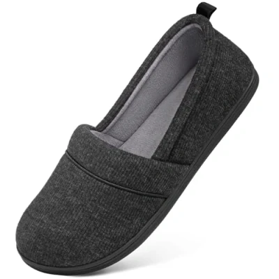 Immagine di EverFoams Pantofole da donna in memory foam, leggere, spugna, con suola gomma antiscivolo, Nero , 37 EU