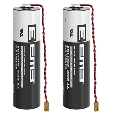 Immagine di EEMB 3.6V ER6V batteria ER14505 2700mAh al litio di ricambio compatibile con Toshiba PLC ER6VC119A/119B spina nera LS14500 MDS (2 pezzi)