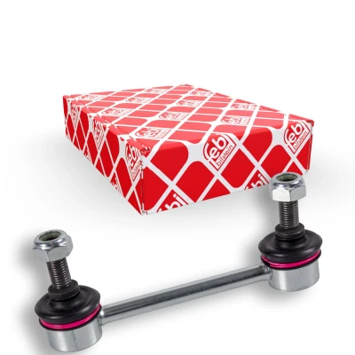 Immagine di FEBI BILSTEIN 43320 Bielletta barra stabilizzatrice Assale anteriore Sx, Dx 119 M10 x 1,25 con dado autobloccante Acciaio argento