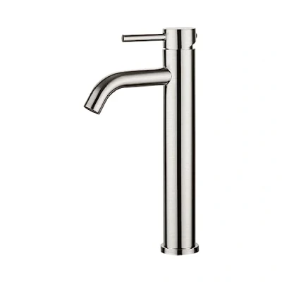 Immagine di Ibergrif M11203A Rubinetto Bagno Classico, Miscelatore Monocomando Lavabo, Lavabo per Acqua Calda e Fredda, Acciaio Inossidabile Spazzolato