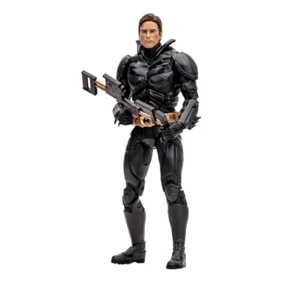 Immagine di DC Multiverse Action Figure Batman (The Dark Knight) con attrezzatura da paracadutismo, collezione altamente dettagliata per fan e collezionisti