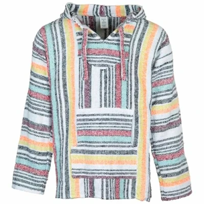 Immagine di Siesta Felpa con Cappuccio Baja Maglione Messicano Jerga Hippie Festival per Uomo e Donna (Striscia di Zucchero, L)