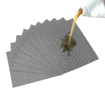 Immagine di cuscinetti assorbenti per olio, 25 x 33 cm, il controllo delle fuoriuscite, assorbimento rapido olio e liquidi a base d&#039;acqua, con fossette, accessori garage, casa, garage