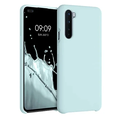 Immagine di kwmobile Cover per OnePlus Nord Custodia Back Case Smartphone in Silicone TPU Protezione Gommata menta freddo