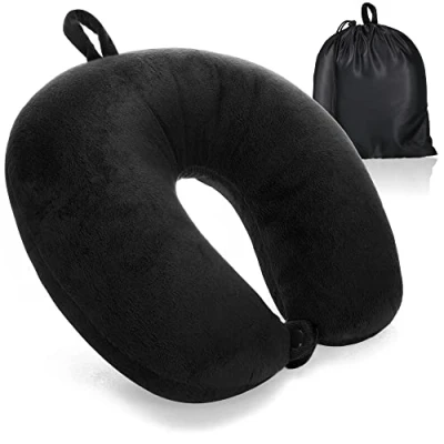 Immagine di com four® Cuscino per Il Collo Premium Supporto del con Memory Foam Adulti da Viaggio Morbido e Vellutato Aereo