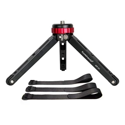 Immagine di Koolehaoda Desktop Mini treppiede, Treppiede portatile con vite di conversione da 1 / 4 3 8 per monopodi o tutta la fotocamera, Carico massimo: 30KG, processo produzione CNC